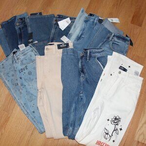 $650 Value!!! Eight (8) Pair of Hollister Jeans; Most Sz 25 x 33, Bundle LOT